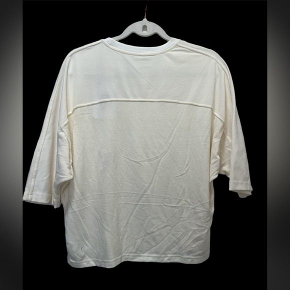 Cream Boyfriend Lounge Mesh T Shirt ZYIA medium NWT 2131 - Picture 11 of 14